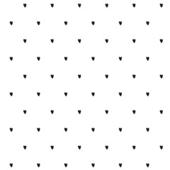 Little black heart seamless pattern background vector