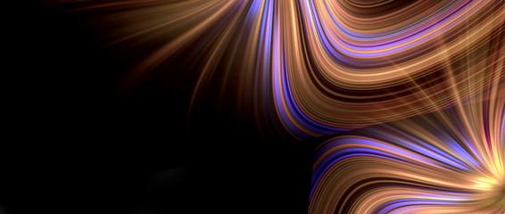 High speed fast advance curve technology evolution concept, Curved light tech trail abstract...
