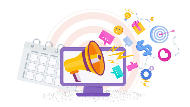 Attracting potential customers. Marketing advertising company.