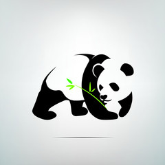 Vector symbol of a panda