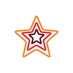 creative color star expand line logo design
