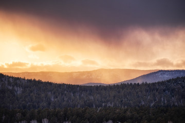 Great Smoky Mountains National Park Scenic Sunset Landscape vacation getaway destination