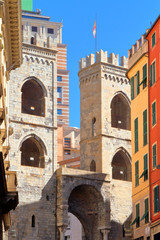 Fototapeta premium genova e torri italia, genova and towers italy 