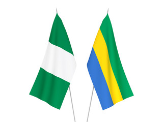 Nigeria and Gabon flags