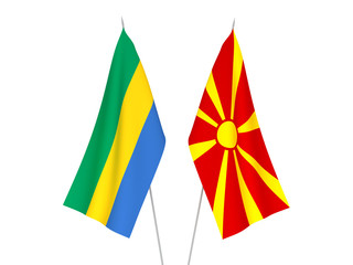 North Macedonia and Gabon flags