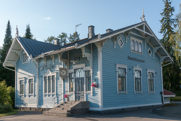 Fototapeta na wymiar Old railway station in Keuruu, town and municipality of Finland