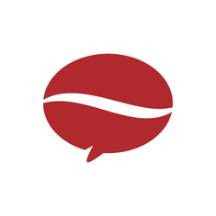 coffee bean chat cafe logo design