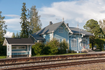 Old railway station in Keuruu, town and municipality of Finland