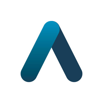 triangle arrow leter font a logo design