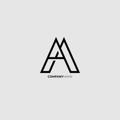 letter a uppercase logo monogram identity business company 