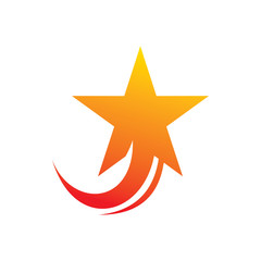 Obraz premium full color motion move star logo design