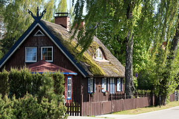 Traditional fishermans house in Pervalka, Lithuania