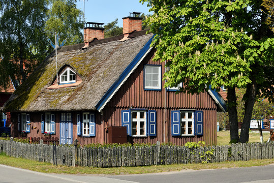 Traditional fishermans house in Pervalka, Lithuania