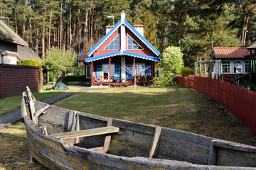 Traditional fishermans house in Preila, Lithuania
