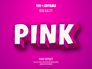 3D text effect, editable font 