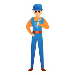 Young repairman icon. Cartoon of young repairman vector icon for web design isolated on white background