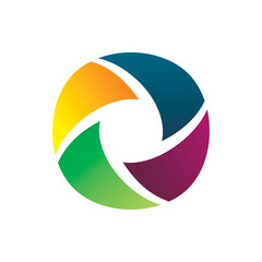 circle ball creative full color logo design