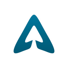triangle arrow aero pyramid logo design - obrazy, fototapety, plakaty