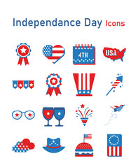 bundle of independence day usa icons