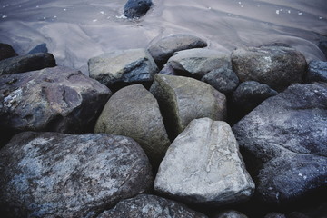 The rock which split on the coast of the island of Sumatera.