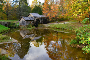 Mabry Mill in Autumn - Blue Ridge Parkway, Virginia USA  © Orhan Çam