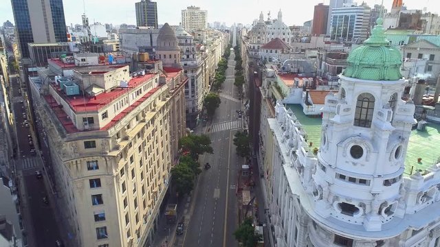 Aerial view with drones. Buenos Aires, Argentina.