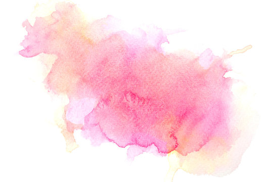 Pink watercolor paint background 