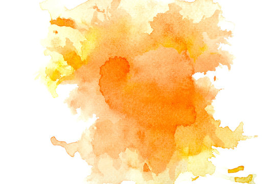 abstract yellow watercolor background illustration