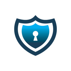 secure shield lock safe logo design