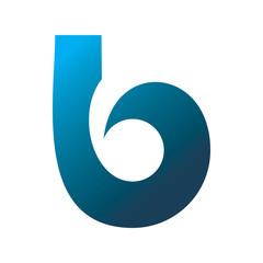 full color letter b blue logo design