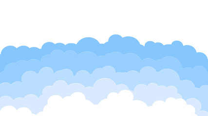 Сlouds. Blue sky. Vector illustration.