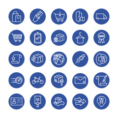bundle of delivery set icons
