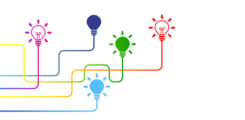 lampadina, idea, colori, creatività, idee   © xyz+