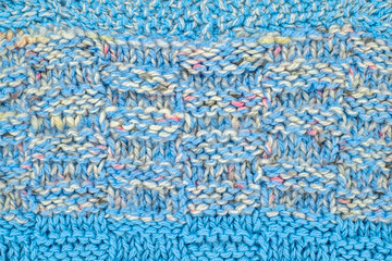 The texture of a knitted woolen fabric