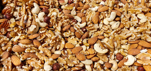 Nuts mix Walnuts cashew Almonds Hazelnuts