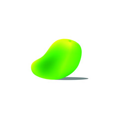 Green mango fruit vector isolated