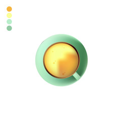 Cup of cappuccino with foam on blue dish top view mesh vector, Cup of Cappuccino with Foam