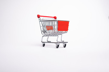 Shopping Cart Trolley isolated on white background.