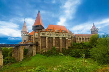 Fototapeta na wymiar Corvin Castle, Hunedoara, Romania