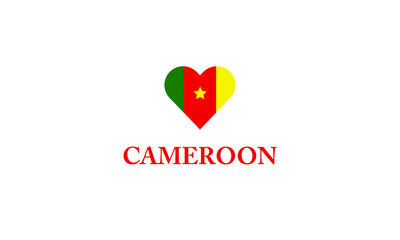 Cameroon heart love symbol African country