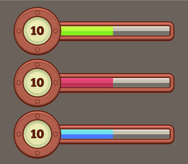 Obraz premium GUI User Interface Kit for Game Development with Buttons