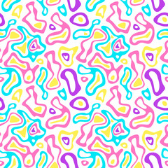 Abstract holographic background 80s - 90s, trendy colorful texture in neon color design. For your creative project design. Hologram hipster card, Blur colorful pattern.