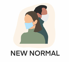 Protective prevention measures.New normal everyday life concept.People use public area are wearing medical mask to protect covid-19 coronavirus disease outbreak.Health care and medical.