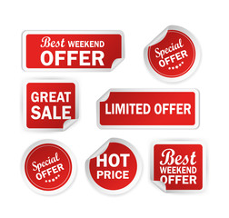 Special offer sticker in flat style on white background. Special offer sticker, great design for any purposes. Discount banner promotion template. Business icon. Flat vector.