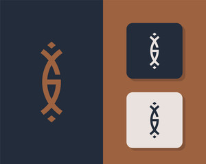 Letters G and C or GC line logo design. Linear minimal stylish emblem. Luxury elegant vector element. Premium business logotype. Graphic alphabet symbol for corporate business identity