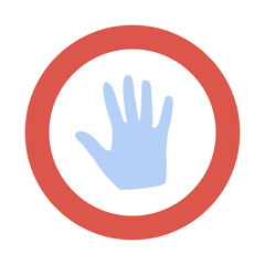 Wear Hand Protection Gloves Symbol Isolate white background