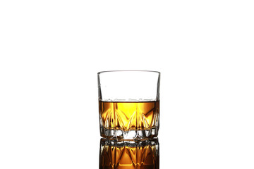 glass of whiskey isolated