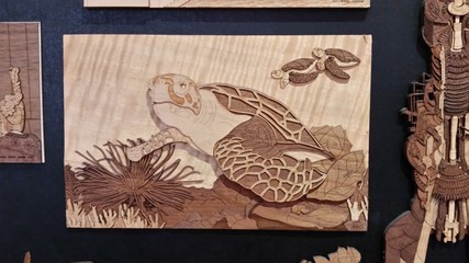 Turtle Wood Veneer, Kuala Lumpur City Gallery.