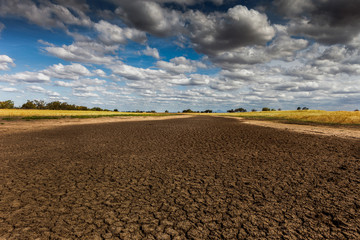 Drought on a grain farm in Australia.