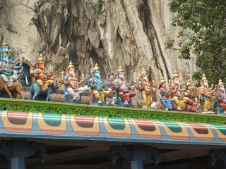 Ganesha statues, a Hindu deity at Batu Caves.